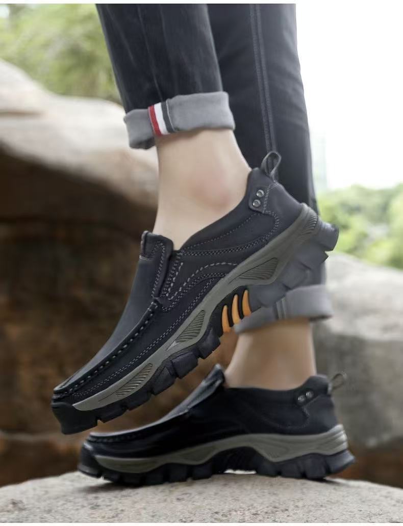 ⏰Last Day! 45% OFF  🔥GARB®Men's Genuine Leather Outdoor Slip-On Loafers with Arch Support & Wide Toe Box