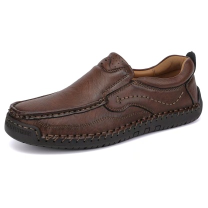 ⏰Last Day! 45% OFF  🔥GARB® Men’s Wrinkled Full Grain Leather Slip On Casual Shoes