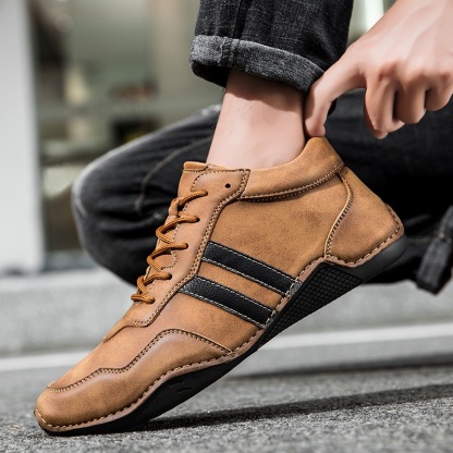 mens genuine leather orthopedic shoes 