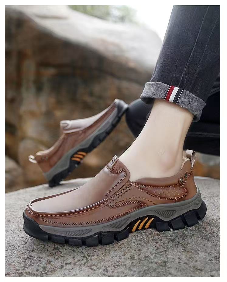 ⏰Last Day! 45% OFF  🔥GARB®Men's Genuine Leather Outdoor Slip-On Loafers with Arch Support & Wide Toe Box