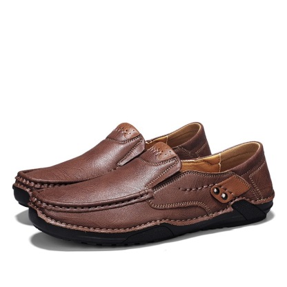 mens handmade cowhide orthopedic loafers