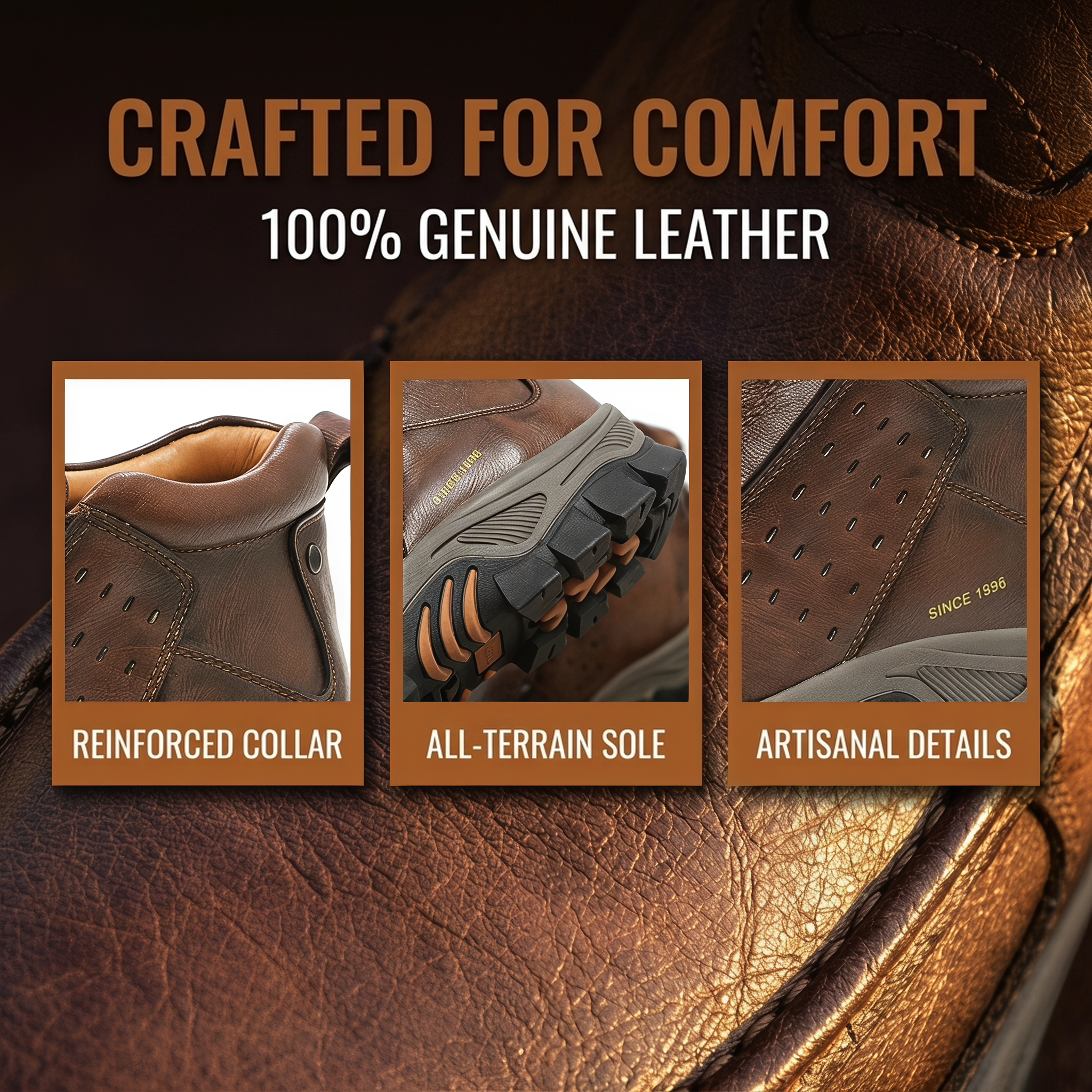 ⏰Last Day! 45% OFF  🔥GARB®Men's Mid Top Cowhide Slip On Outdoor Work Boots