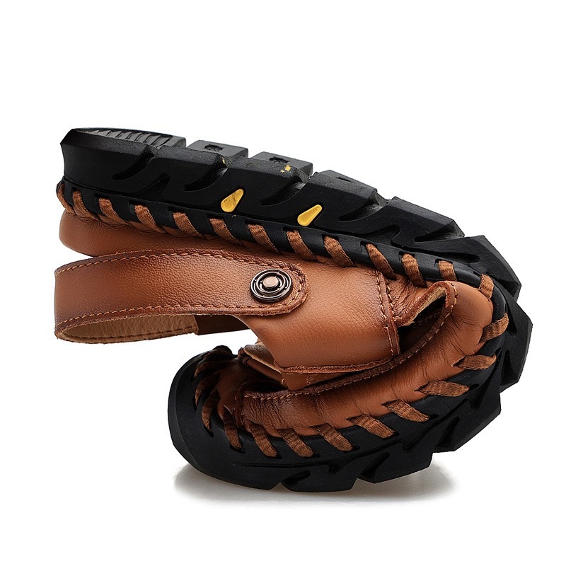 Mens Handcrated 2 in 1 Orthopedic Sandals -Wide Toe Box