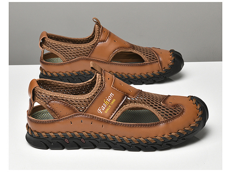 GARB Men's handmade genuine leather ultra-light slip-on shoes