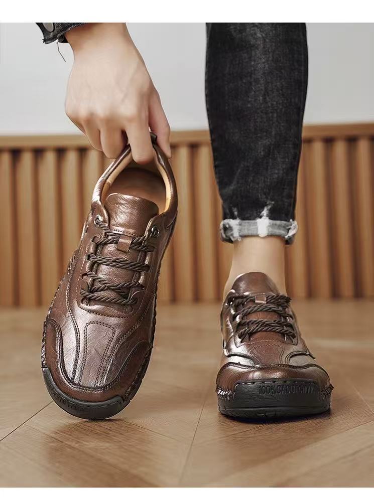 ⏰Last Day! 45% OFF  🔥GARB®Men's Genuine Leather Outdoor Slip-On Loafers with Arch Support & Wide Toe Box