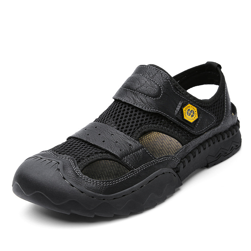 Men Mesh Cut Out Breathable Casual Sandals 