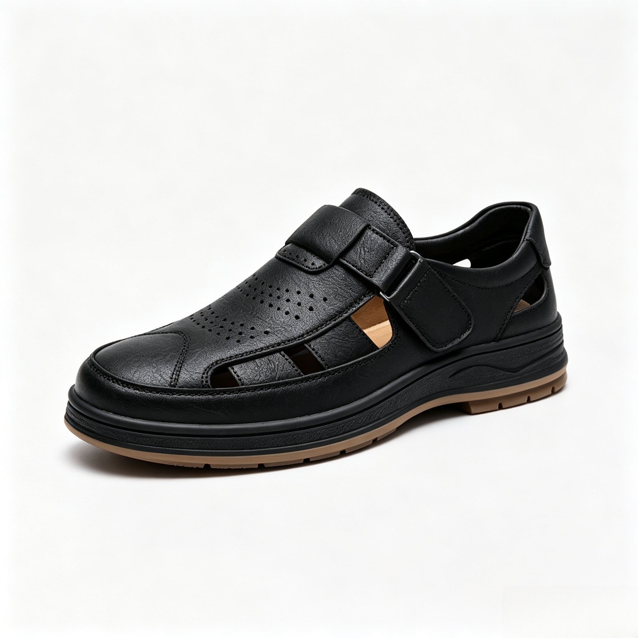 ⏰Last Day! 45% OFF  🔥GARB®Men's Handmade Genuine Leather Breathable Orthopedic Slip-on Sandals
