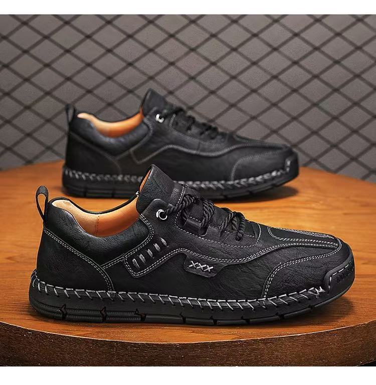 ⏰Last Day! 45% OFF  🔥GARB®Men's Genuine Leather Outdoor Slip-On Loafers with Arch Support & Wide Toe Box