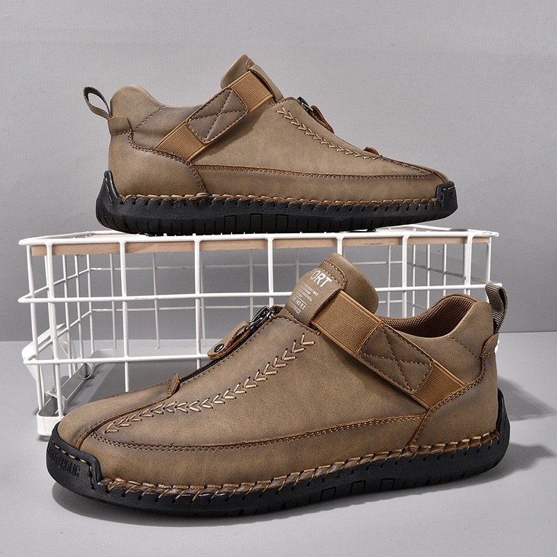 mans handmade genuine leather orthopedic boots