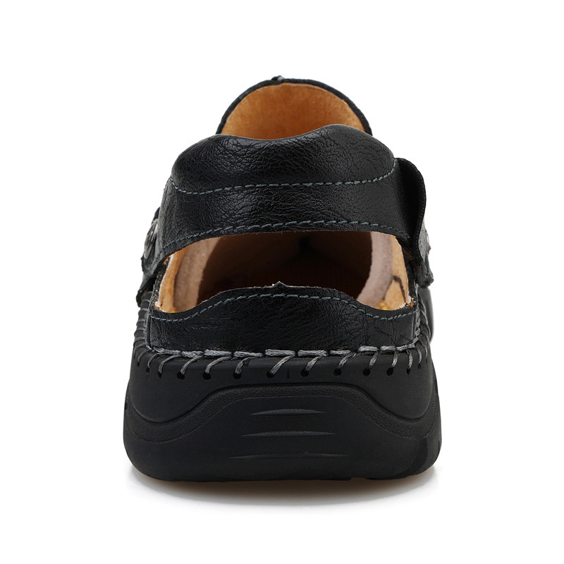 Men's handmade Italian cowhide two-way sandals