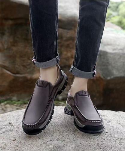 ⏰Last Day! 45% OFF  🔥GARB®Men's Genuine Leather Outdoor Slip-On Loafers with Arch Support & Wide Toe Box