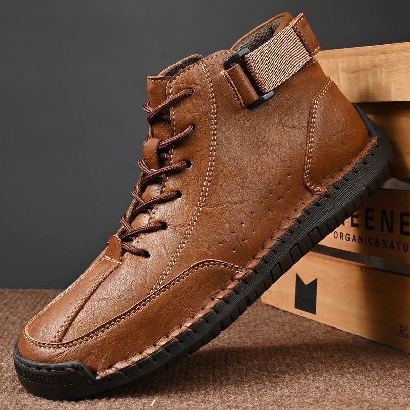 mens handmade cowhide orthopedic boots