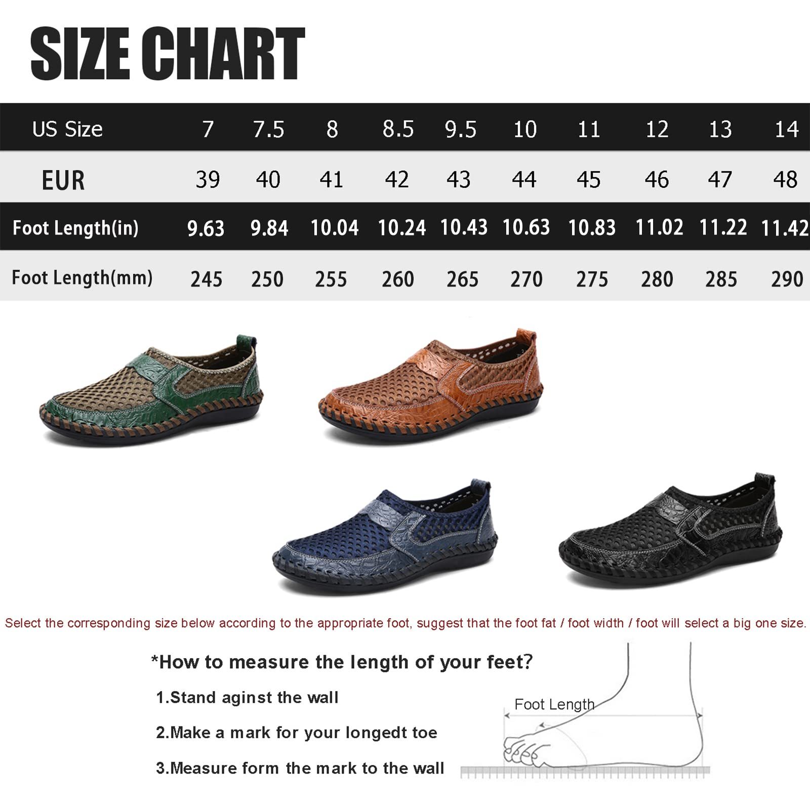 GARB Men's handmade genuine leather mesh breathable slip-on shoes
