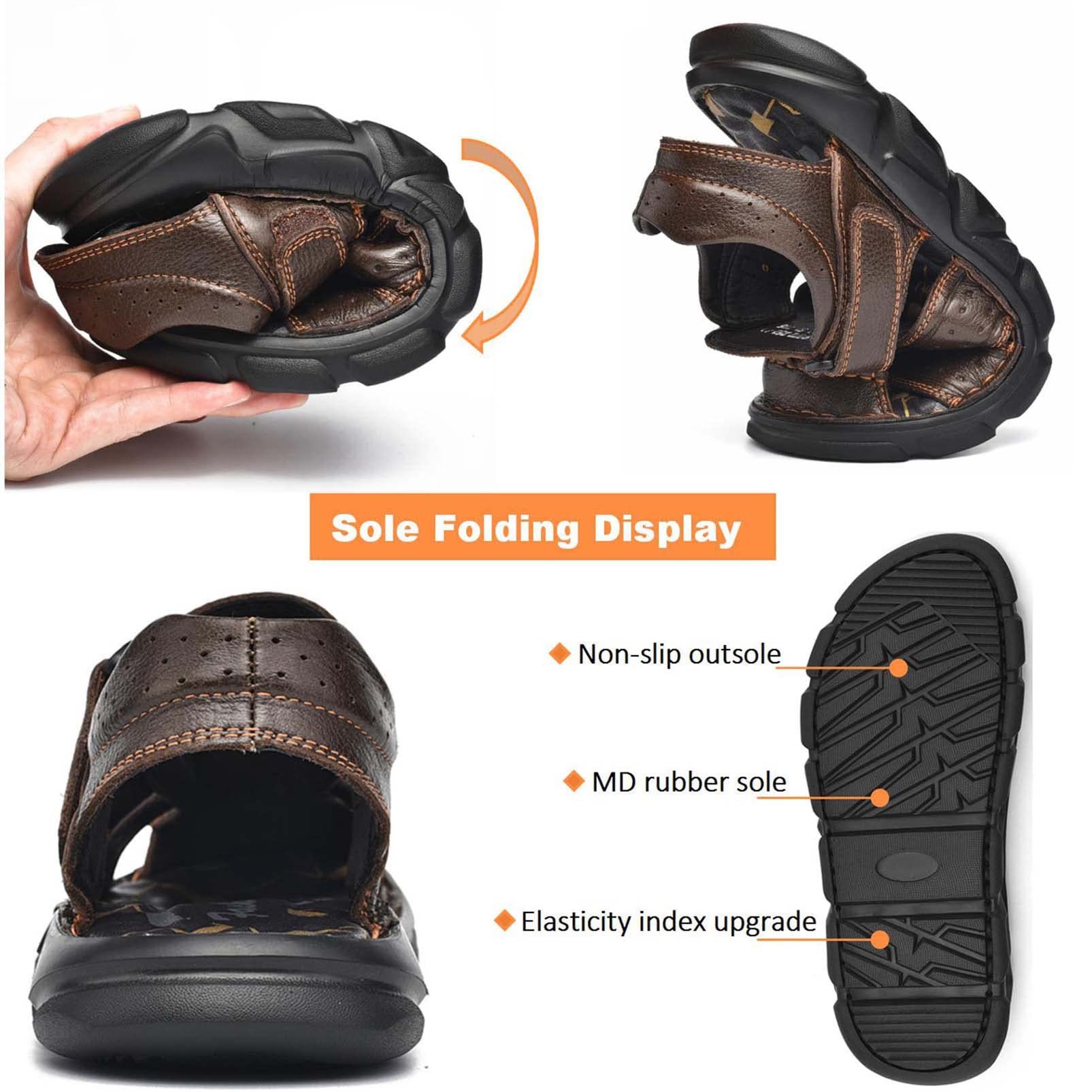 Men's  Closed Toe Outdoor Handmade Leather Sandal