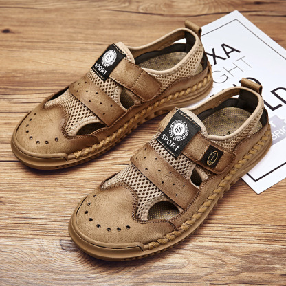 GARB Men Mesh Hiking Soft Sole Closed-Toe Athletic Outdoor Shoes