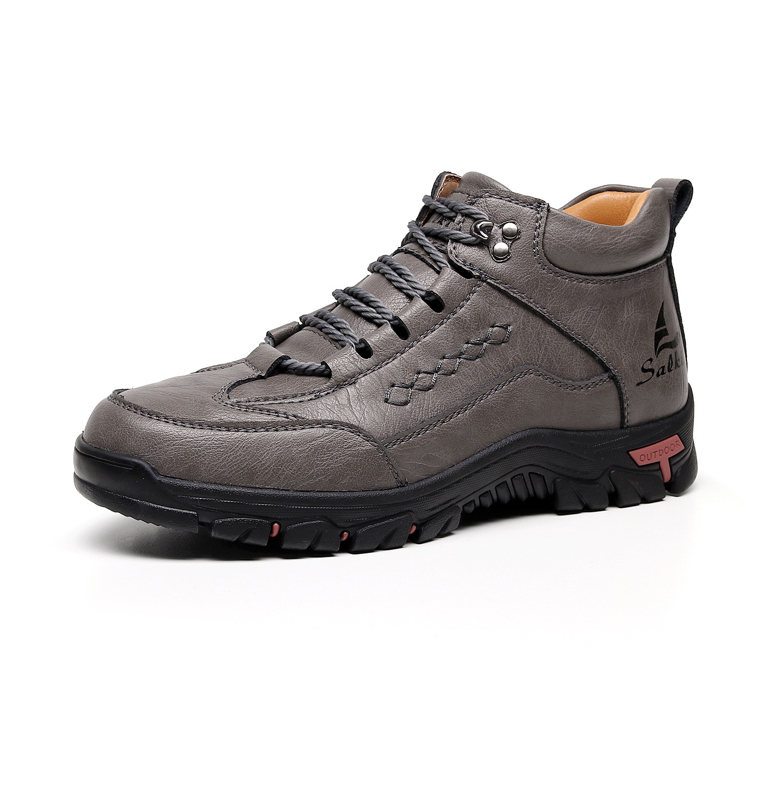 mens handmade genuine leather orthopedic walking boots
