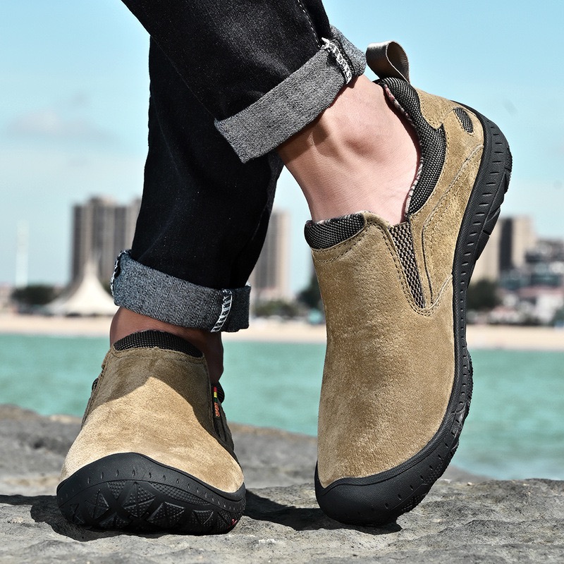 GARB Men's Handcrafted Genuine Leather Orthopedic Outdoor Loafers 