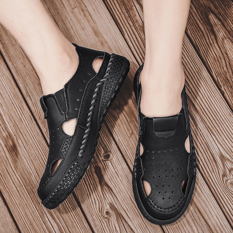 Men Handmade Genuine Leather Breathable Loafers by GARB 