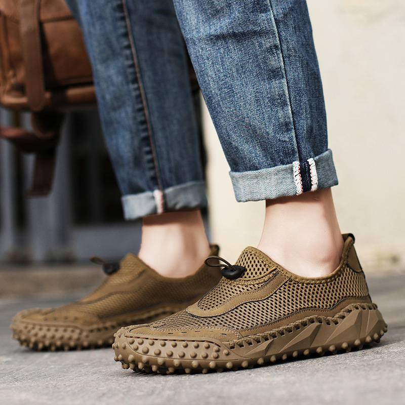 GARB Mens Lightweight Mesh Slip-On Hiking Sneakers