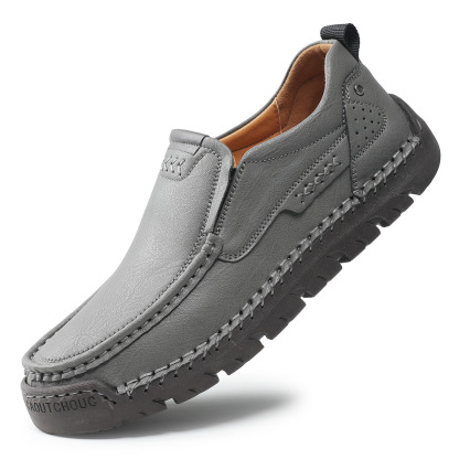 Mens Handcrafted Cowhide Orthopedic Loafers