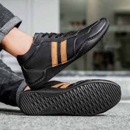 mens genuine leather orthopedic shoes 