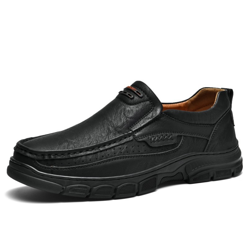 Men Handmade Genuine Leather Orthopedic Slip-on Loafers