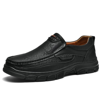 Men Handmade Genuine Leather Orthopedic Slip-on Loafers