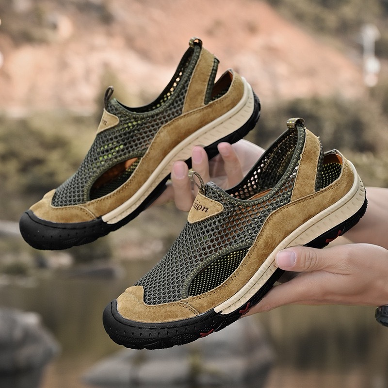 GARB Men's Genuine Leather Breathable Orthopedic Loafers