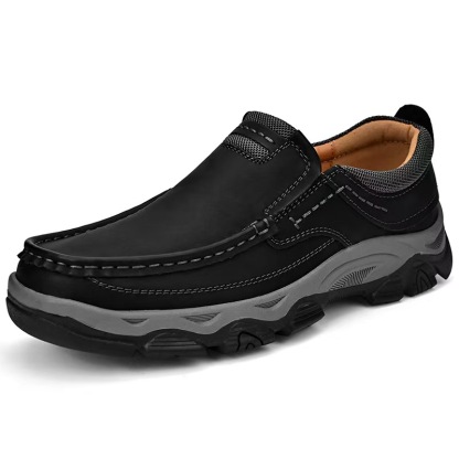 [Copy]⏰Last Day! 45% OFF  🔥GARB® Men’s Wrinkled Full Grain Leather Slip On Casual Shoes