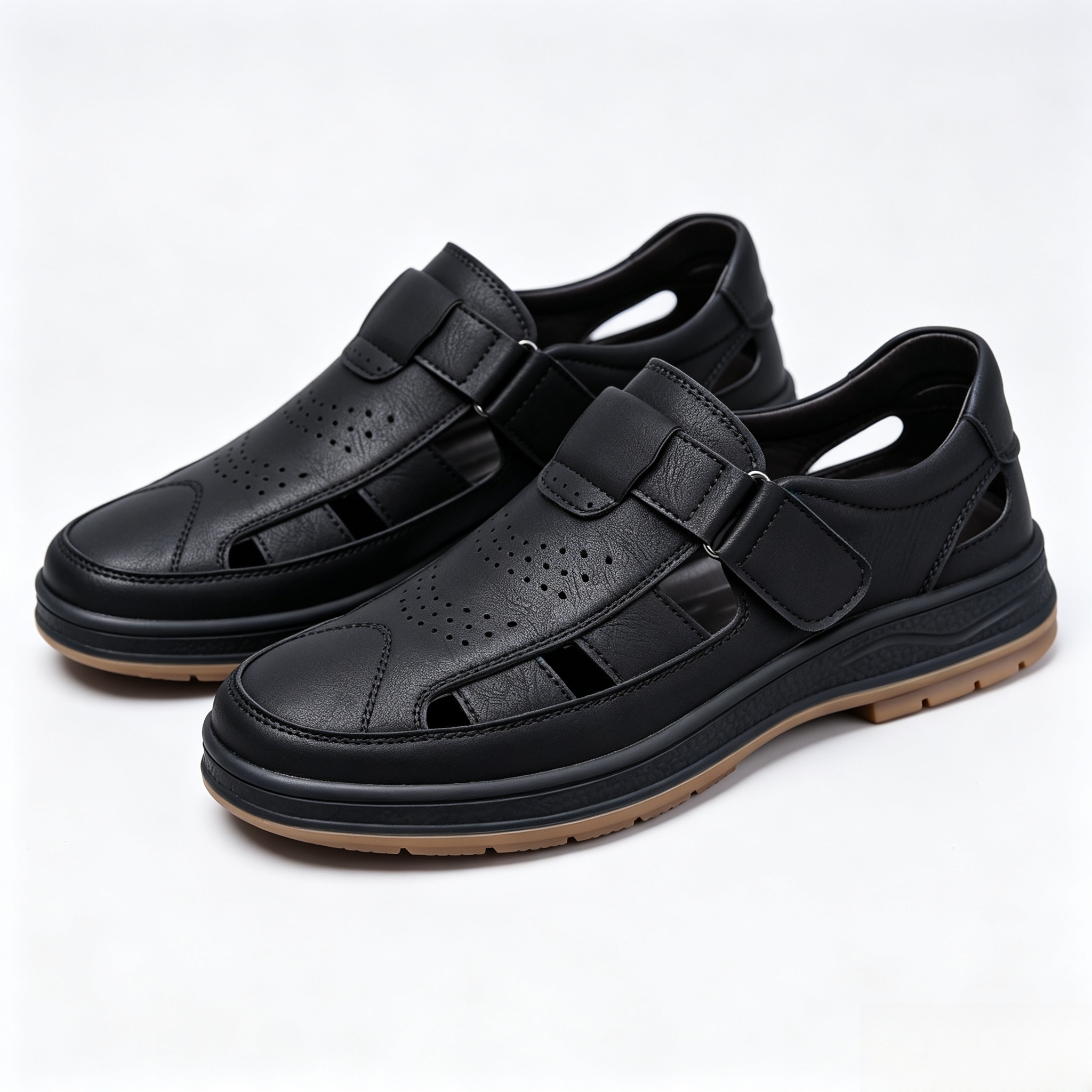 ⏰Last Day! 45% OFF  🔥GARB®Men's Handmade Genuine Leather Breathable Orthopedic Slip-on Sandals