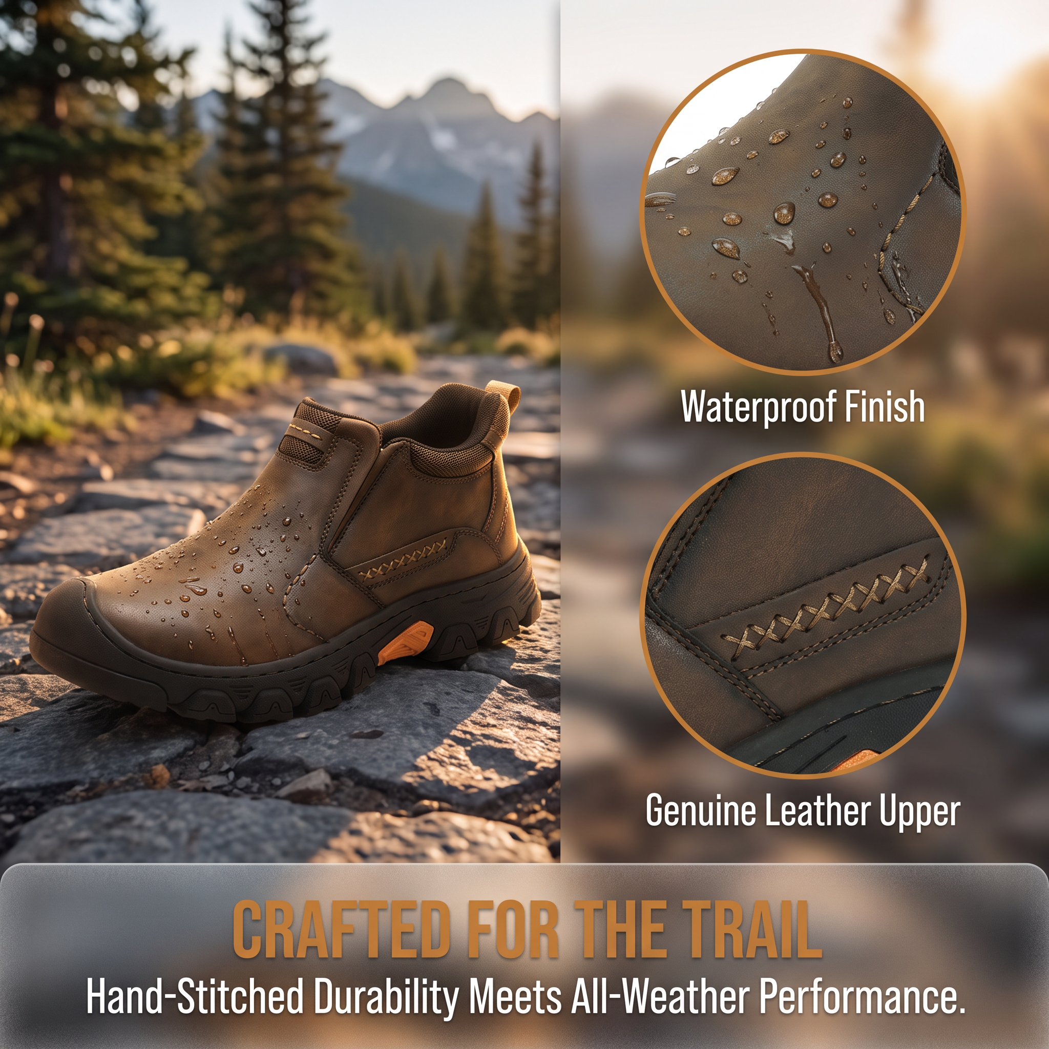 ⏰Last Day! 45% OFF  🔥GARB® Men’s Genuine Leather Slip-On Outdoor Walking Shoes