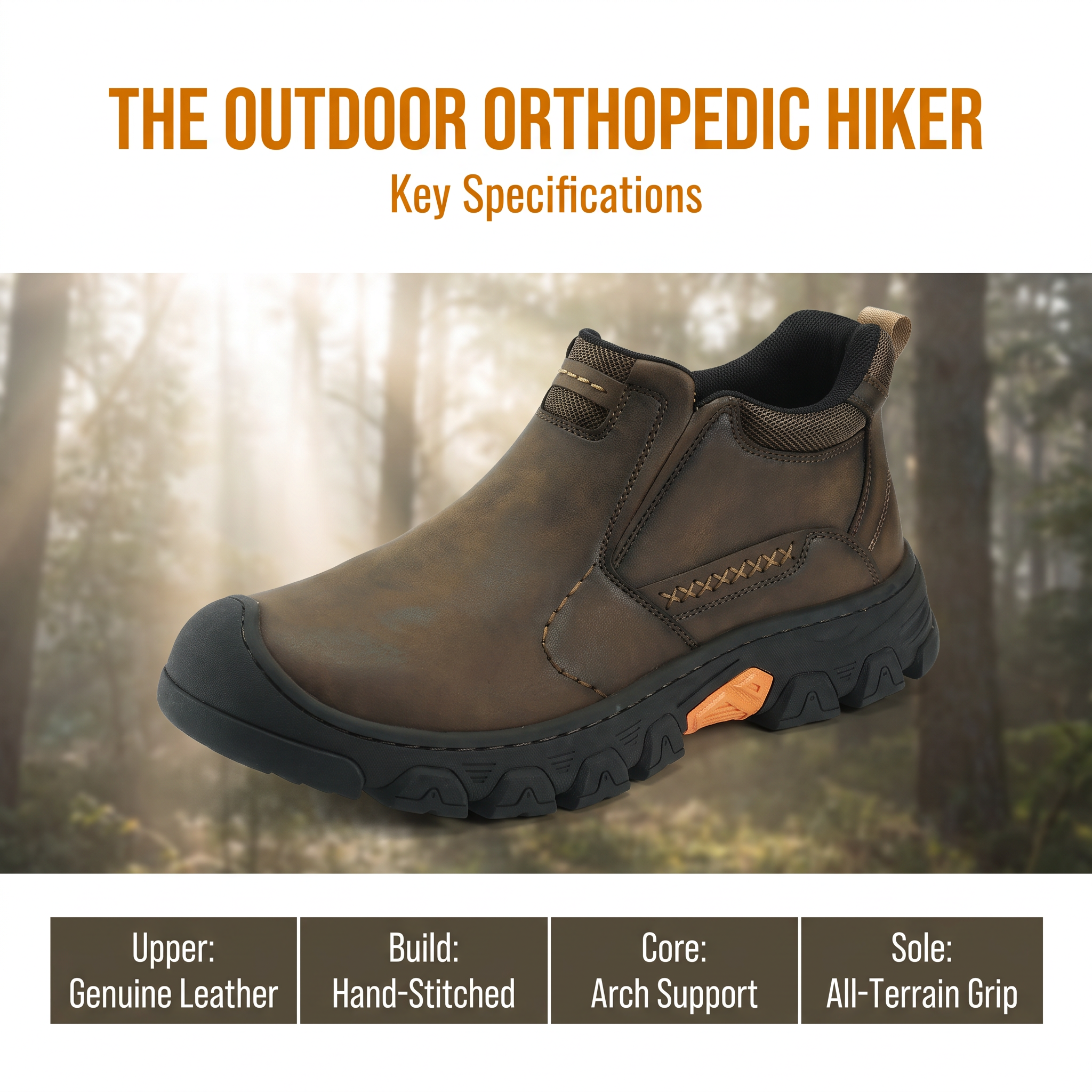 ⏰Last Day! 45% OFF  🔥GARB® Men’s Genuine Leather Slip-On Outdoor Walking Shoes