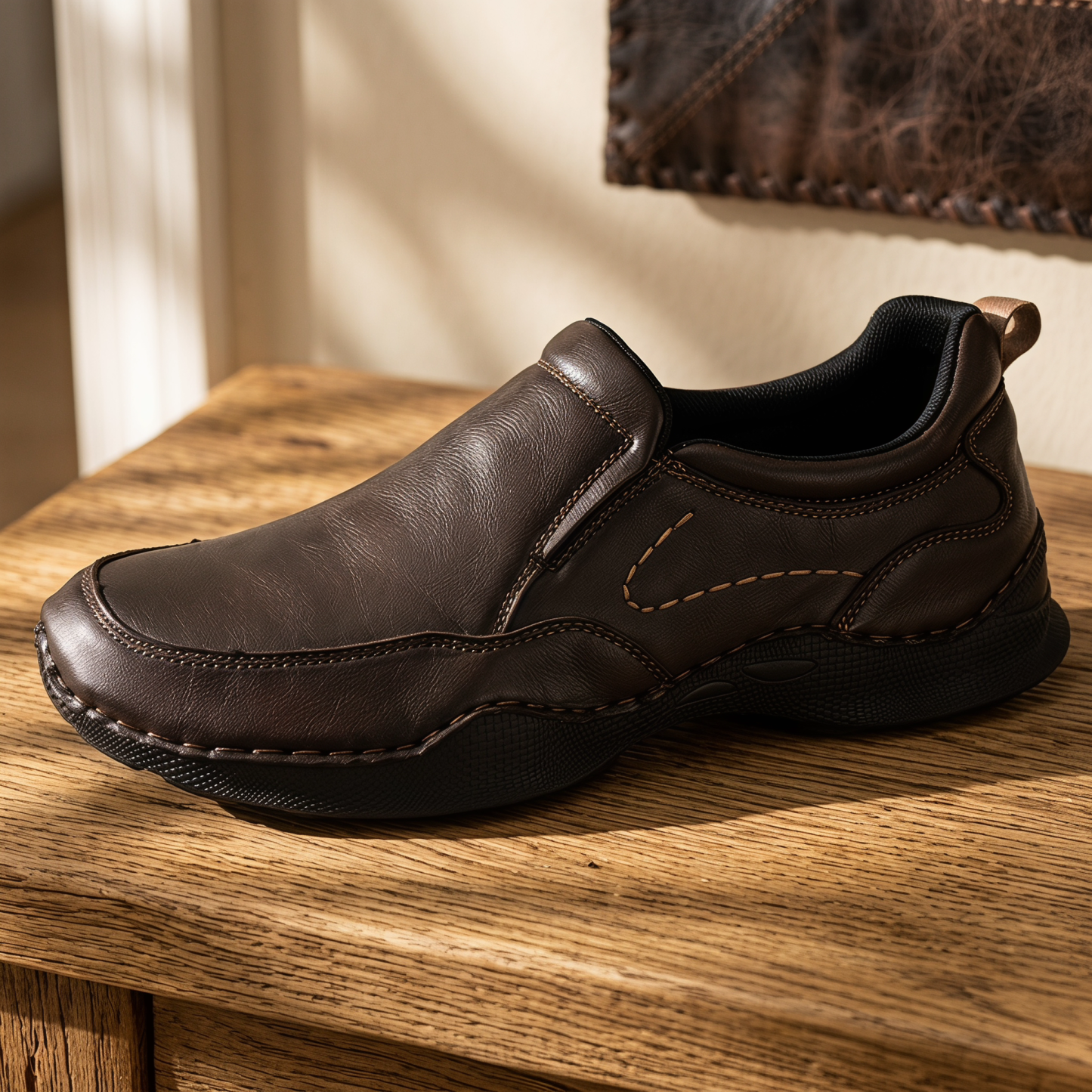 ⏰Last Day! 45% OFF  🔥GARB® Men’s Full-Grain Leather Slip-On Outdoor Casual Shoes