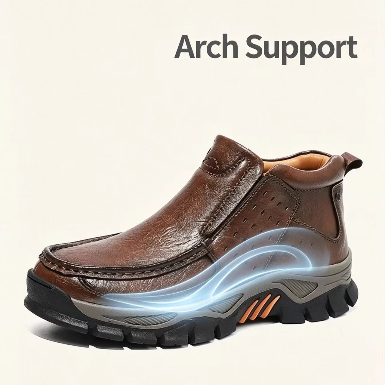 ⏰Last Day! 45% OFF  🔥GARB®Men's Mid Top Cowhide Slip On Outdoor Work Boots