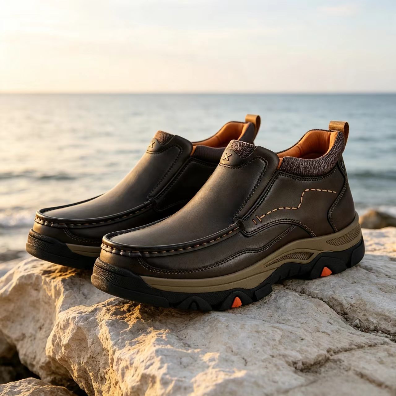 ⏰Last Day! 45% OFF  🔥GARB®Men’s Full-grain leather slip-on chunky casual shoes