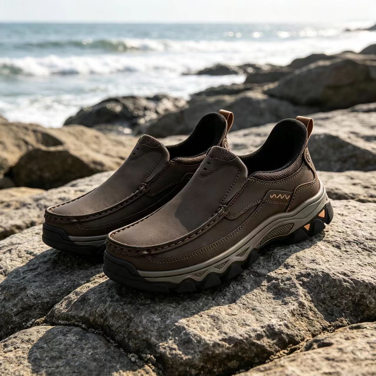 ⏰Last Day! 45% OFF  🔥GARB® Men’s Leather Llip-on Hiking Shoes