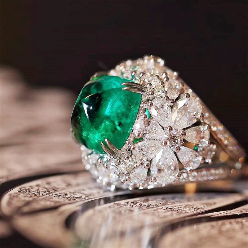 MysticAura™ "LuckyAura Emerald Crystal S925 silver Ring"