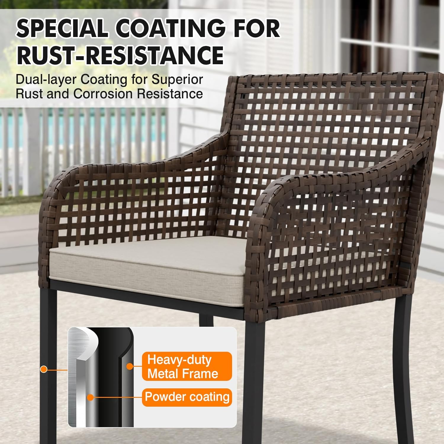 Outdoor Patio Dining Set for 4 with Bench