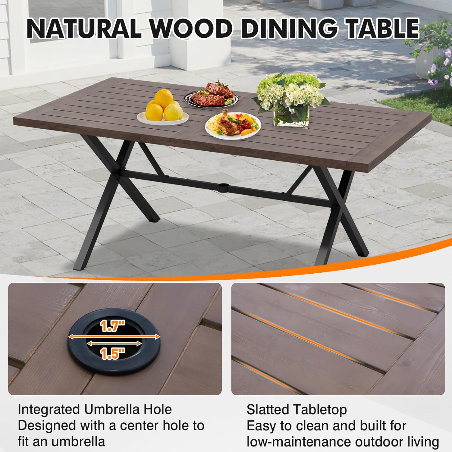 Outdoor Patio Dining Set for 4 with Bench