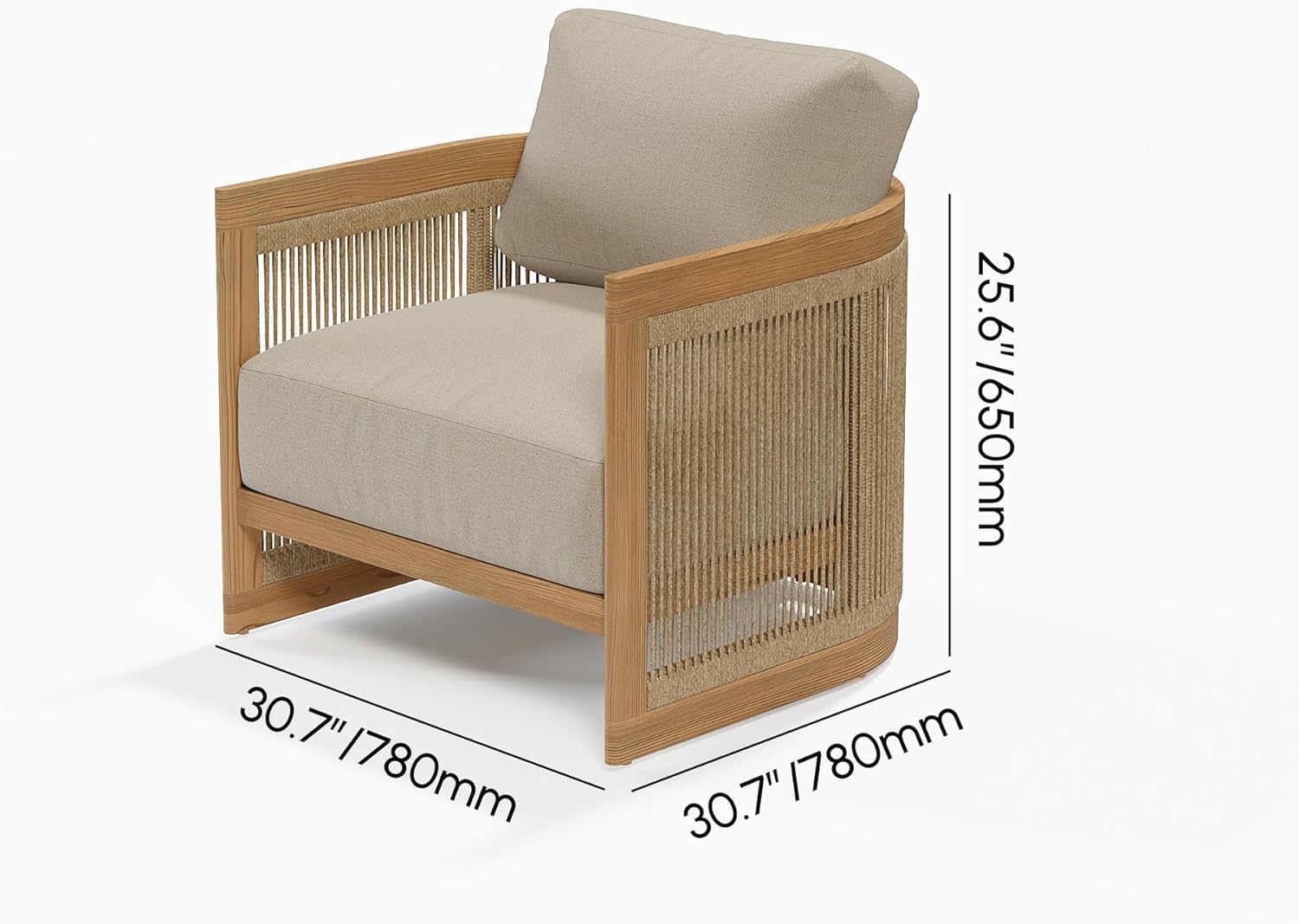 4 Piece Outdoor Combo Sofa Set with Cushions and Coffee Table