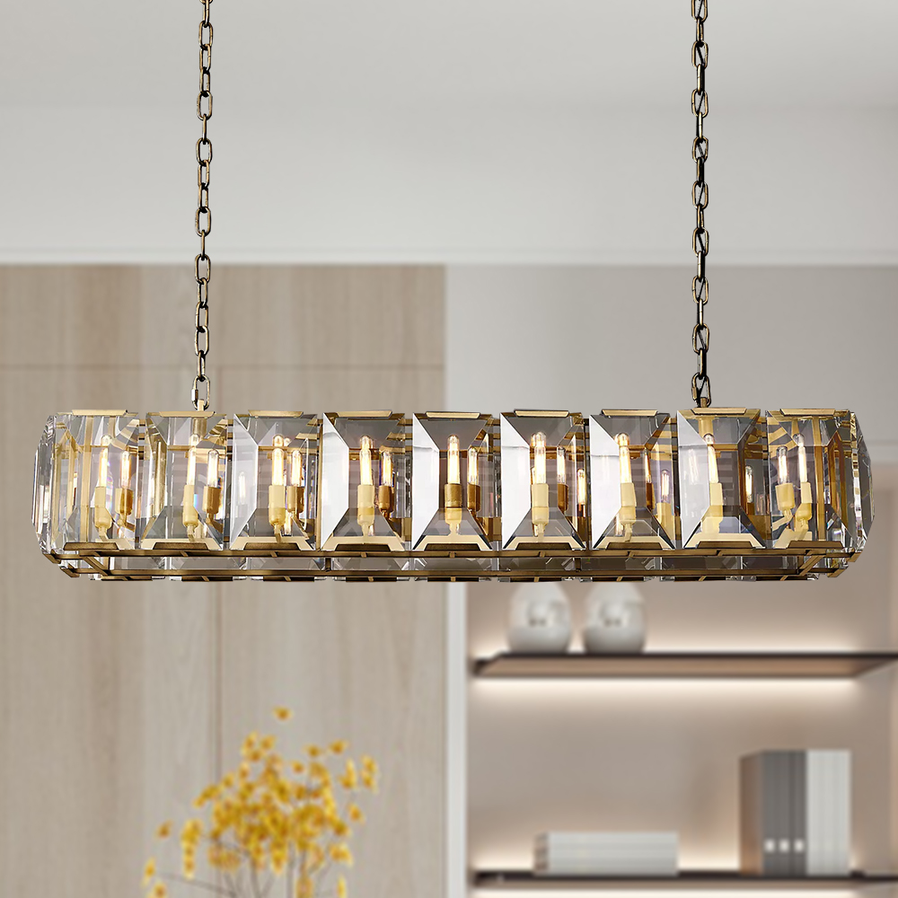 Harlow crystal rectangular chandelier hotsell