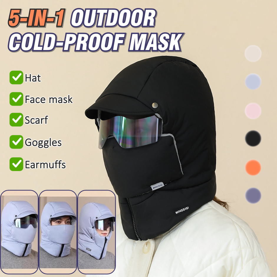 ❄️Winter Special Offer-5 In 1 Windproof Full Cover Outdoor Mask with Glasses（unisex）