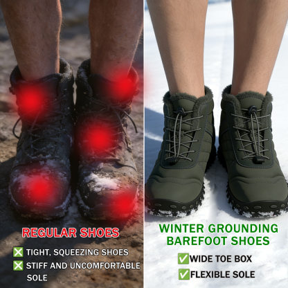 🔥ArcticStride- Non-slip & Carbon Fiber Waterproof Winter Grounding Barefoot Shoes (Unisex)