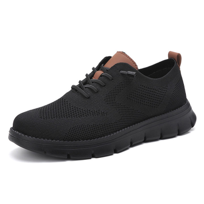 ⏰LAST DAY - 50% OFF🛒Men's Hands Free Slip On Oxford Shoes – Ultra Comfortable knitted fabric shoes, Lightweight Casual Walking Sneakers, Comfortable Dress Shoes, Mesh Urban Shoes for Business & Daily Wear