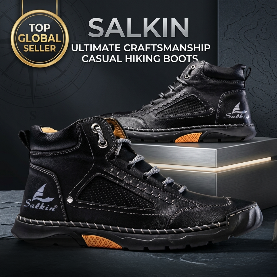 👞Most popular leather shoes of 2026--Handcrafted Men's Orthopedic Leather Loafers - Premium Arch Support & Non-Slip Sole