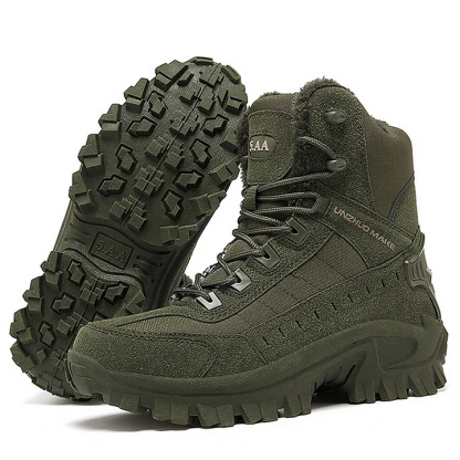 Men's Waterproof Anti-Sprain Anti-Puncture Work Combat Boots Hiking Boots (Durability Upgrade)