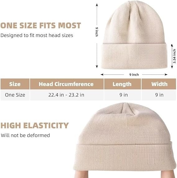 Satin Lined Winter Beanie Hats-No static-No frizz