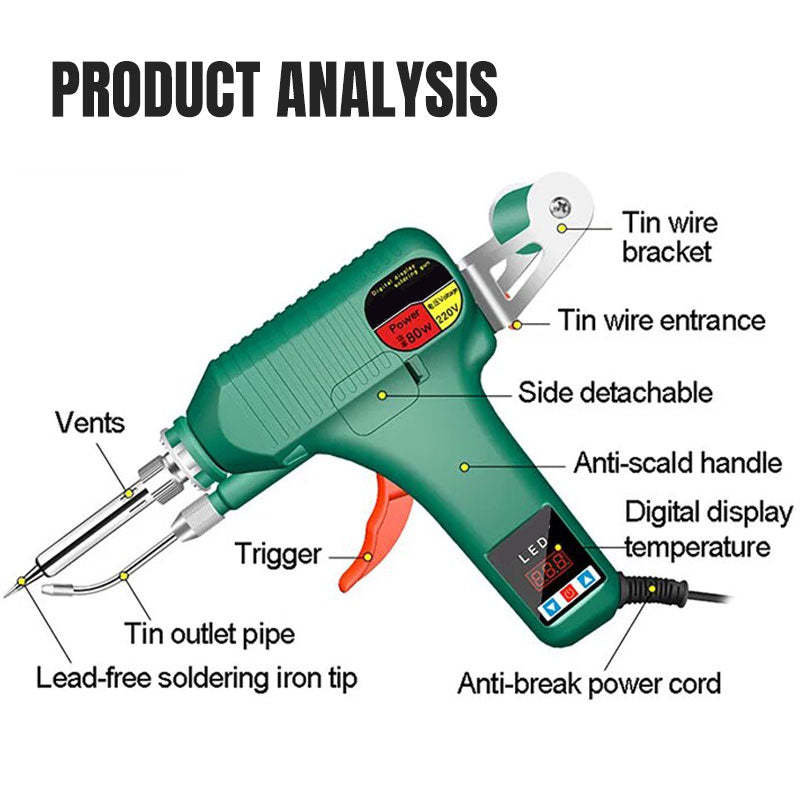 🔥Hot Sale 50%🔥High Power Digital Display Manual Automatic Tin Wire Feeding Electric Soldering Iron