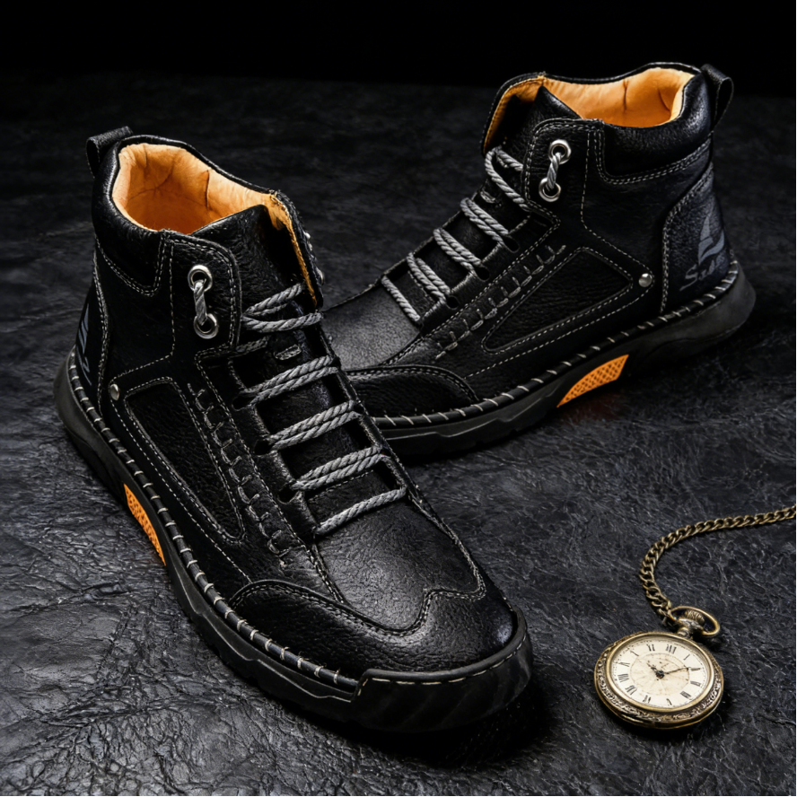 👞Most popular leather shoes of 2026--Handcrafted Men's Orthopedic Leather Loafers - Premium Arch Support & Non-Slip Sole
