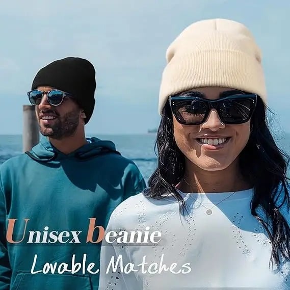 Satin Lined Winter Beanie Hats-No static-No frizz